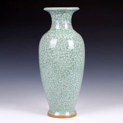 景德镇陶瓷花瓶 钧瓷仿古官窑冰片裂纹釉 装饰工艺品家居摆件礼品